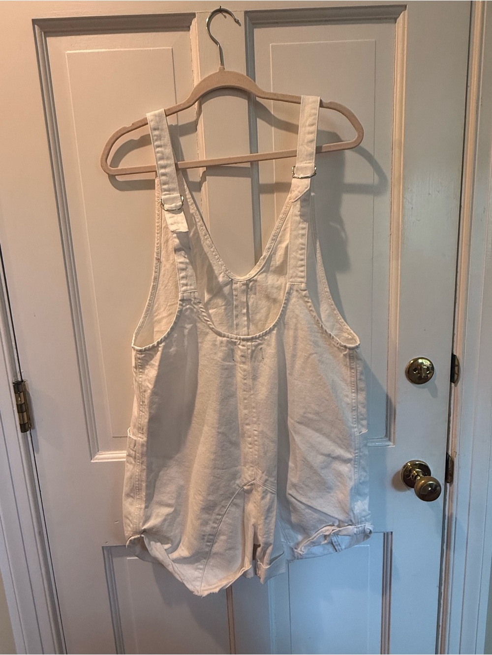 NWOT Free People We The Free High Roller Women's Cotton Denim Shortalls - Picture 3 of 7
